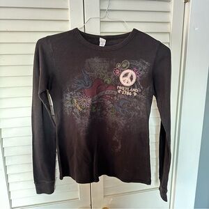 Next Level Apparel Women's Long Sleeve Tee - Black with Colorful Graphic